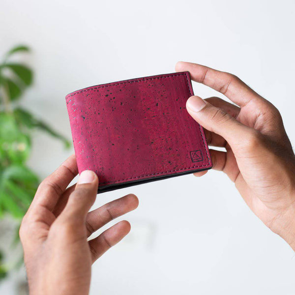 Buy Gale Men's Slimfold Wallet - Maroon | Shop Verified Sustainable Products on Brown Living