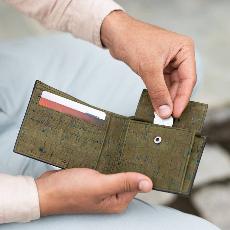 Buy Gale Mens Slimfold Wallet - Olive | Shop Verified Sustainable Mens Wallet on Brown Living™