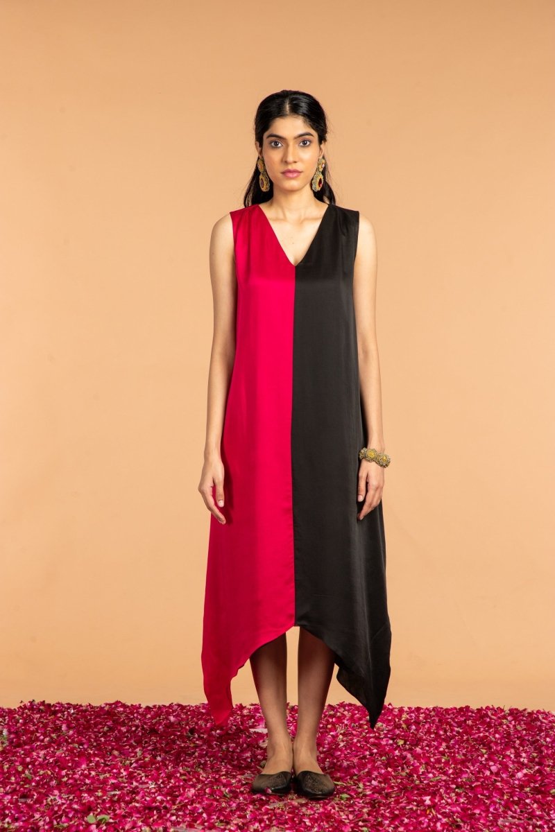 Buy Ganga Jamuna Modal Satin Dress | Shop Verified Sustainable Womens Dress on Brown Living™