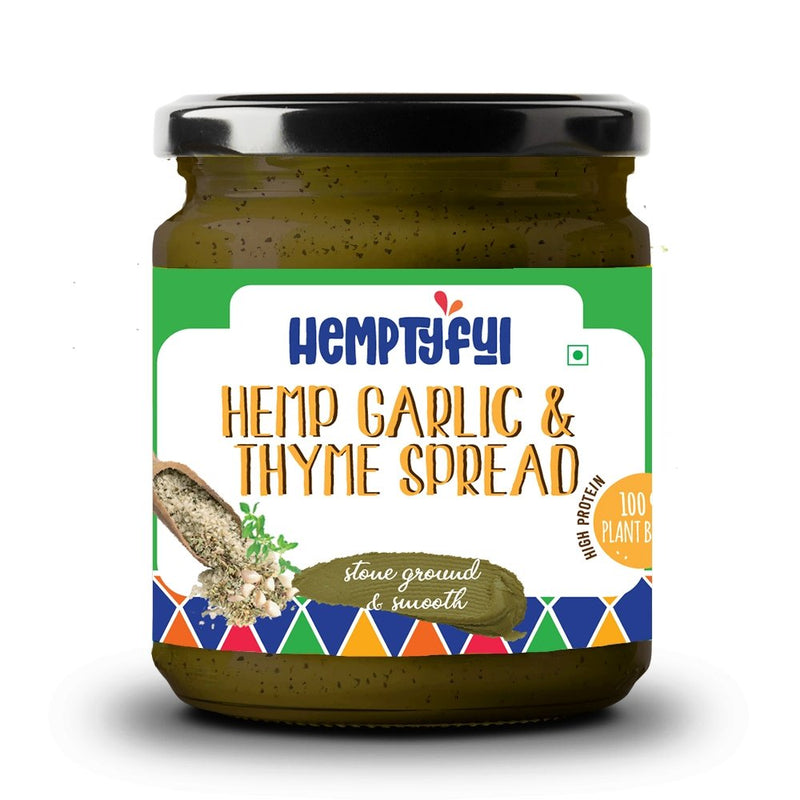 Buy Garlic & Thyme Hemp Spread - 180gm | Shop Verified Sustainable Jams & Spreads on Brown Living™