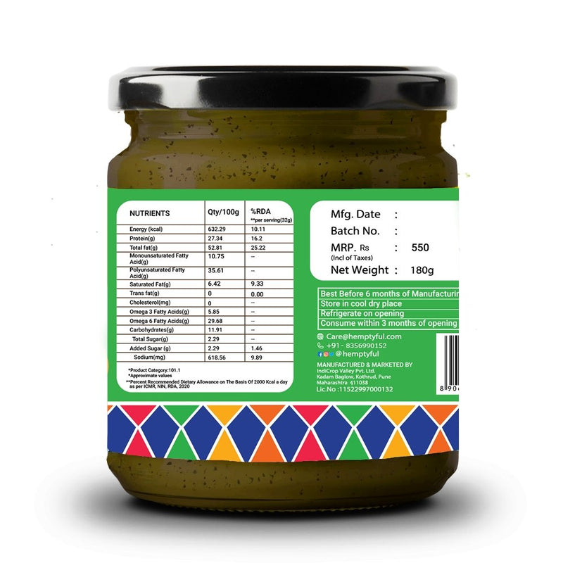 Buy Garlic & Thyme Hemp Spread - 180gm | Shop Verified Sustainable Jams & Spreads on Brown Living™