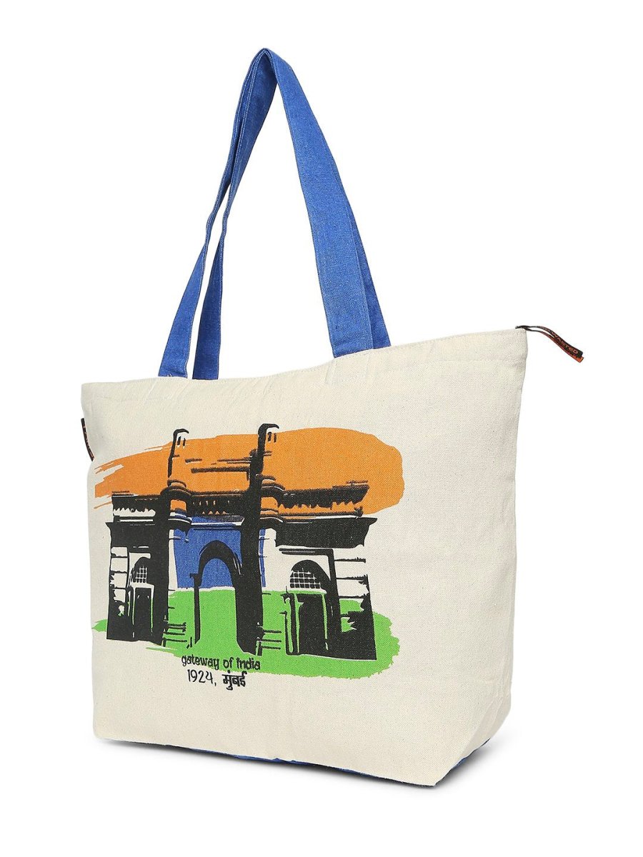 Gateway of India Upcycled Tote Bag | Verified Sustainable by Brown Living™