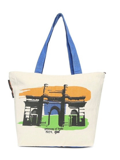 Gateway of India Upcycled Tote Bag | Verified Sustainable by Brown Living™