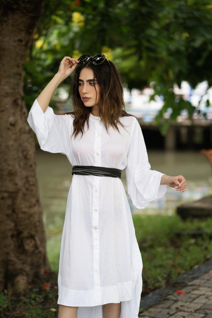 Gauri Dress - White | Verified Sustainable by Brown Living™