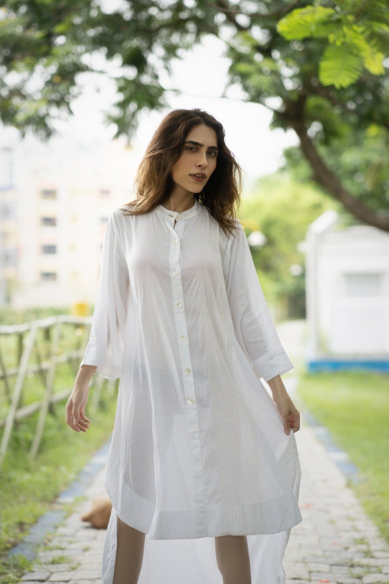 Gauri Dress - White | Verified Sustainable by Brown Living™