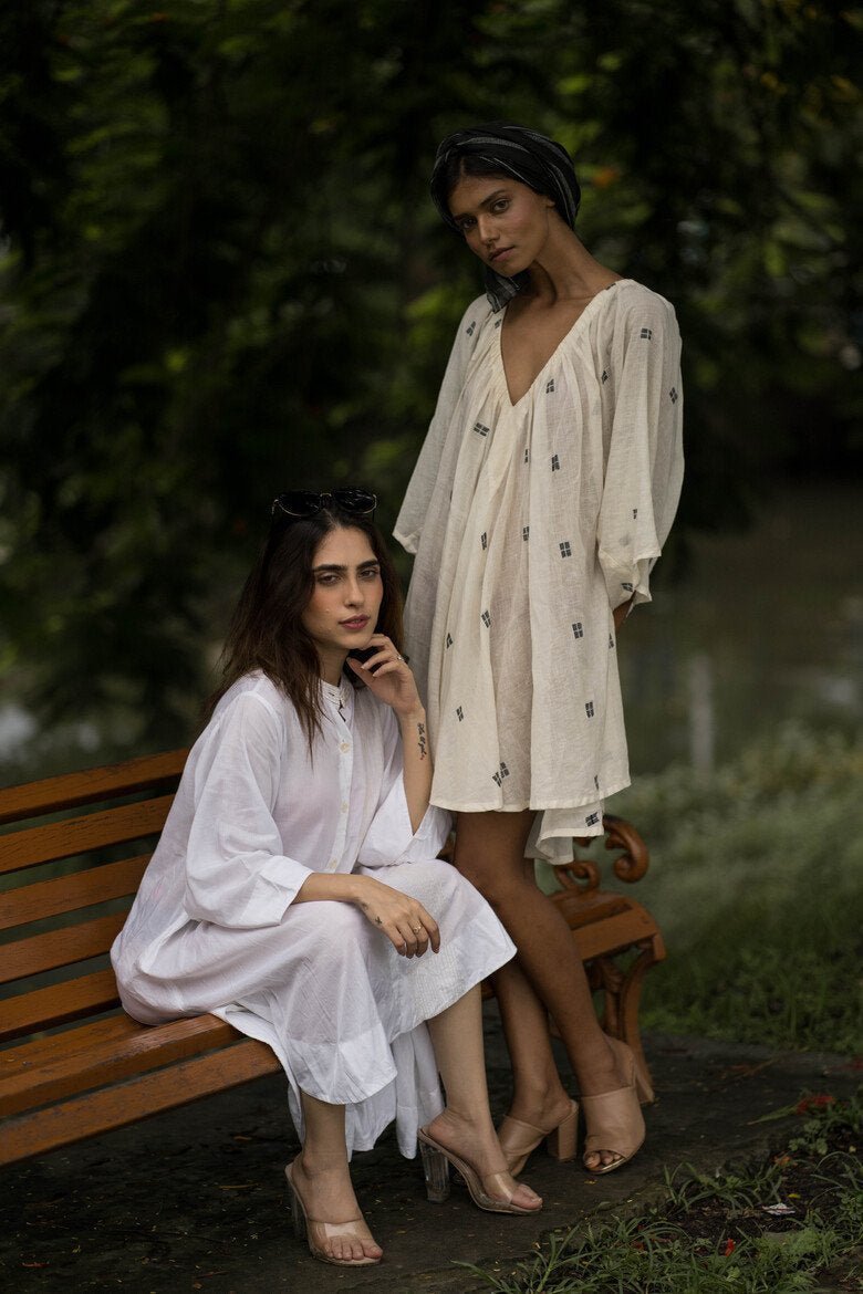 Buy Gauri Dress - White | Shop Verified Sustainable Womens Dress on Brown Living™