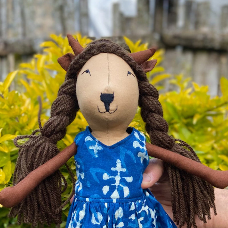 Gauri the Cow- Single Fabric Doll | Verified Sustainable Role & Pretend Play Toys on Brown Living™