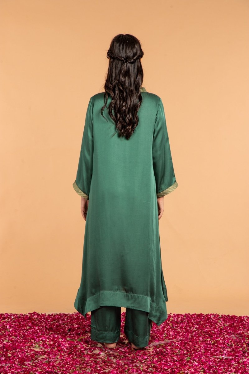 Gehna Modal Satin Asymmetrical Tunic | Verified Sustainable by Brown Living™