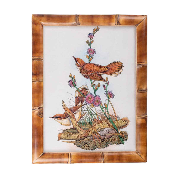 Buy Gemstone Painting - Beautiful Birds Near Flowers | Shop Verified Sustainable Decor & Artefacts on Brown Living™