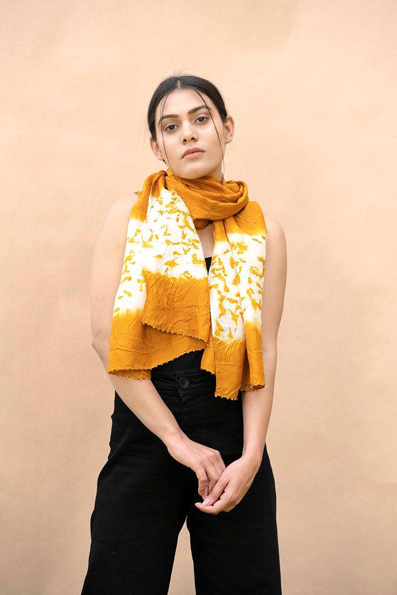 Genda Eco Dyed Stole | Verified Sustainable by Brown Living™