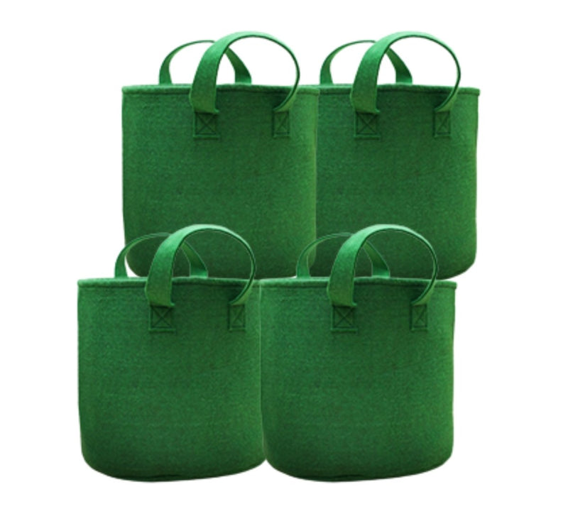 Buy Geo Fabric Grow Bags for Home Garden(Green) - 24x24 inch - Pack4 | Shop Verified Sustainable Pots & Planters on Brown Living™