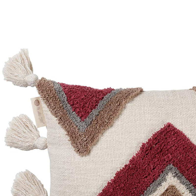 Buy Geo Tufted Tasseled Chunky Cushion Cover | Shop Verified Sustainable Products on Brown Living