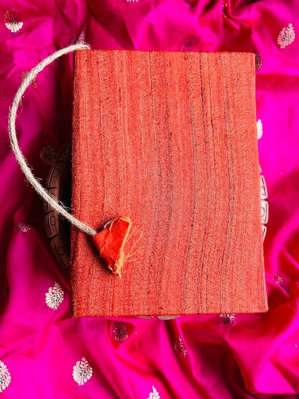 Buy Gerua- Upcycled Fabric Handloom Journal-Hard-Bound | Shop Verified Sustainable Notebooks & Notepads on Brown Living™