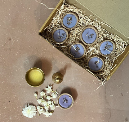 Ghee Ke Diye - Beej Gheebatti - Small Tealights - Pack of 6/12 - 8 Fragrance Options | Verified Sustainable by Brown Living™