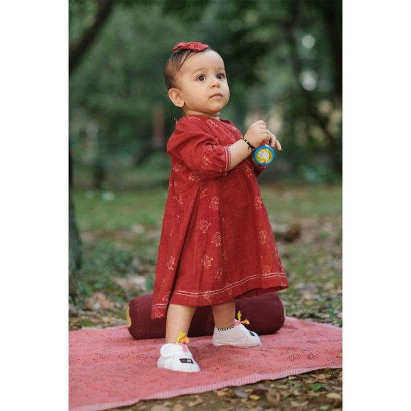 Buy Gia Frock For Girls | Shop Verified Sustainable Kids Frocks & Dresses on Brown Living™