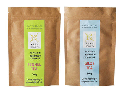 Giloy Tea + Fennel Tea Combo - 50g each | Verified Sustainable by Brown Living™