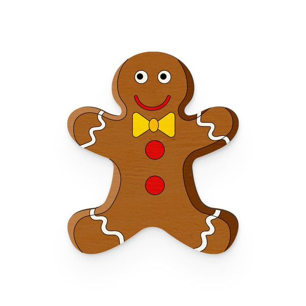 Buy Gingebread Man Hand Painted Wooden Pin | Shop Verified Sustainable Products on Brown Living