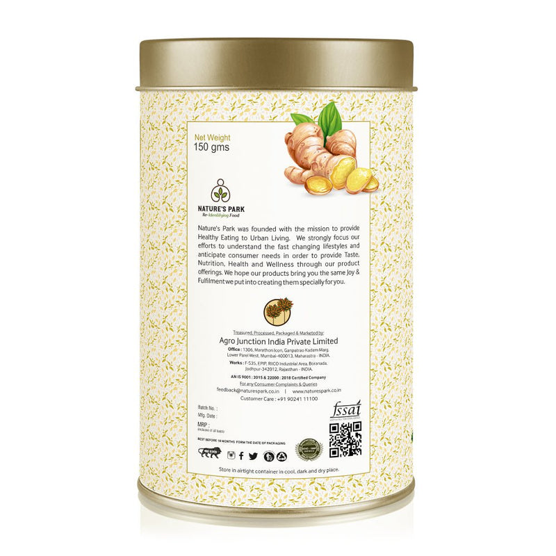 Ginger Green Tea Can - 150 g | Verified Sustainable Tea on Brown Living™
