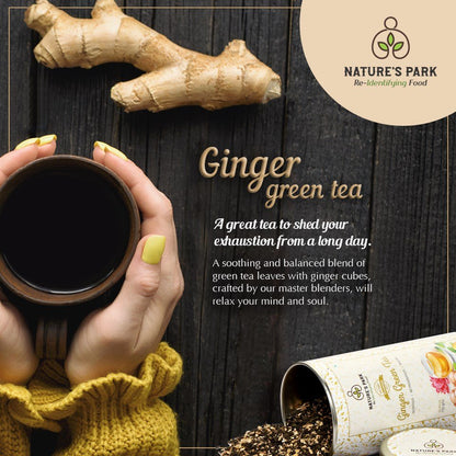 Ginger Green Tea Can - 150 g | Verified Sustainable by Brown Living™