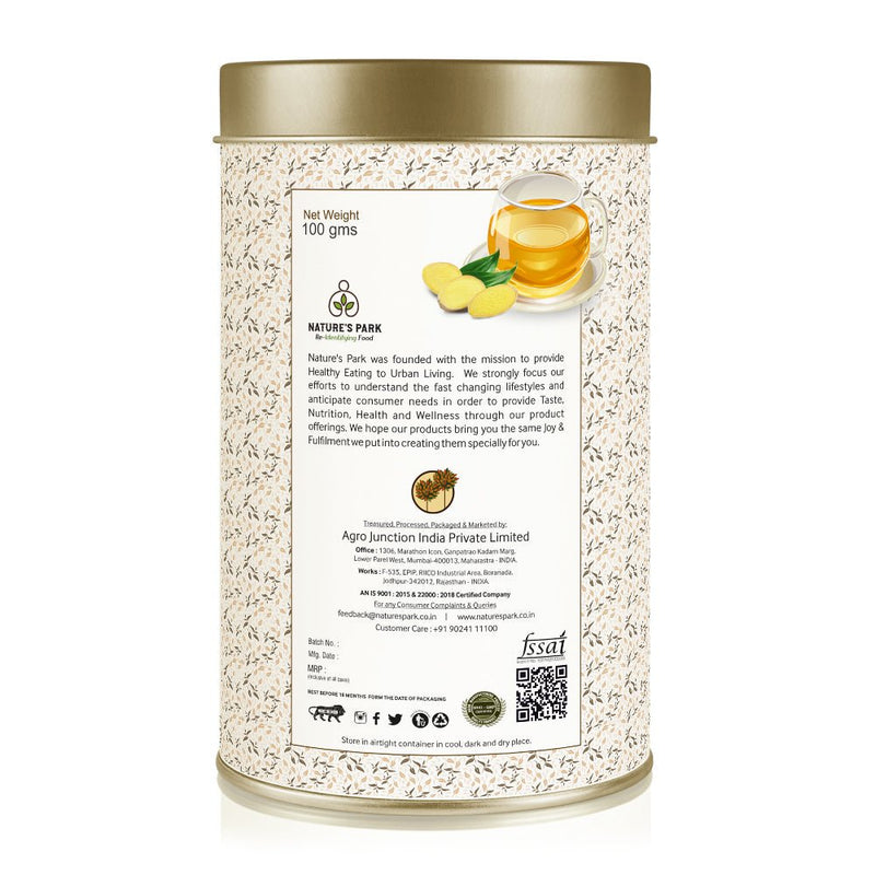 Buy Ginger Tea Can (100 g) | Shop Verified Sustainable Tea on Brown Living™