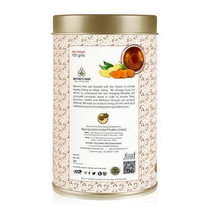 Ginger Turmeric Green Tea Can (100 g) | Verified Sustainable by Brown Living™