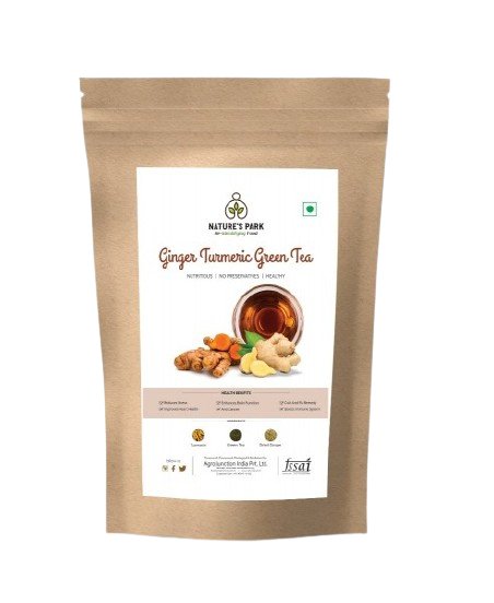 Ginger Turmeric Green Tea Pouch - 500 g | Verified Sustainable Tea on Brown Living™