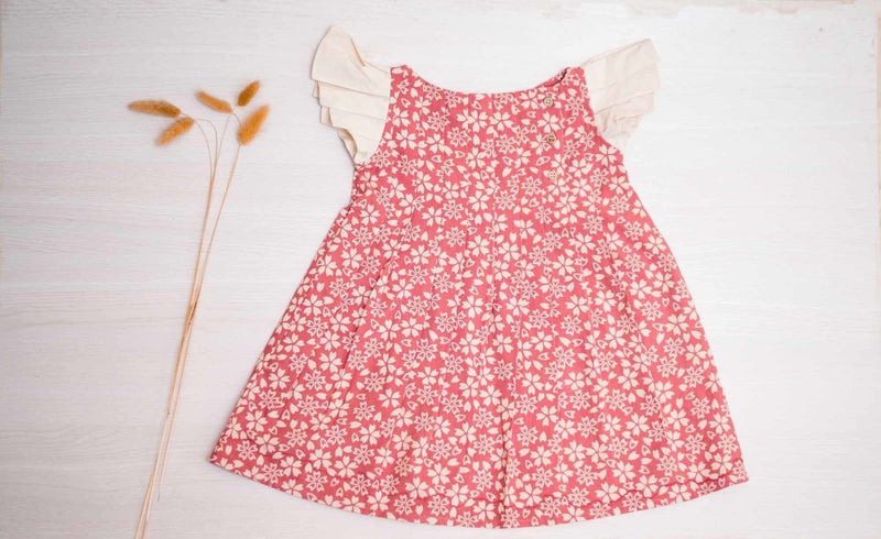 Buy Girls Daphne Dress - Subtle Red | Shop Verified Sustainable Kids Frocks & Dresses on Brown Living™