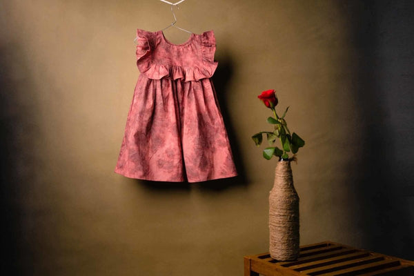 Buy Girls Elisa Dress Maroon | Shop Verified Sustainable Kids Frocks & Dresses on Brown Living™