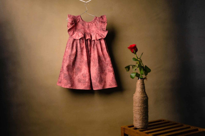 Buy Girls Elisa Dress Maroon | Shop Verified Sustainable Products on Brown Living