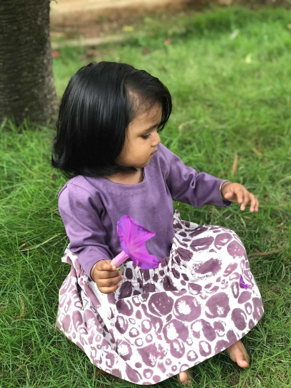 Buy Girls Pebble Dress - Berry Purple | Shop Verified Sustainable Kids Frocks & Dresses on Brown Living™