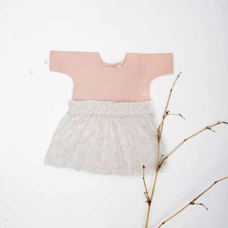 Buy Girls Pebble Dress - Peach | Shop Verified Sustainable Kids Frocks & Dresses on Brown Living™
