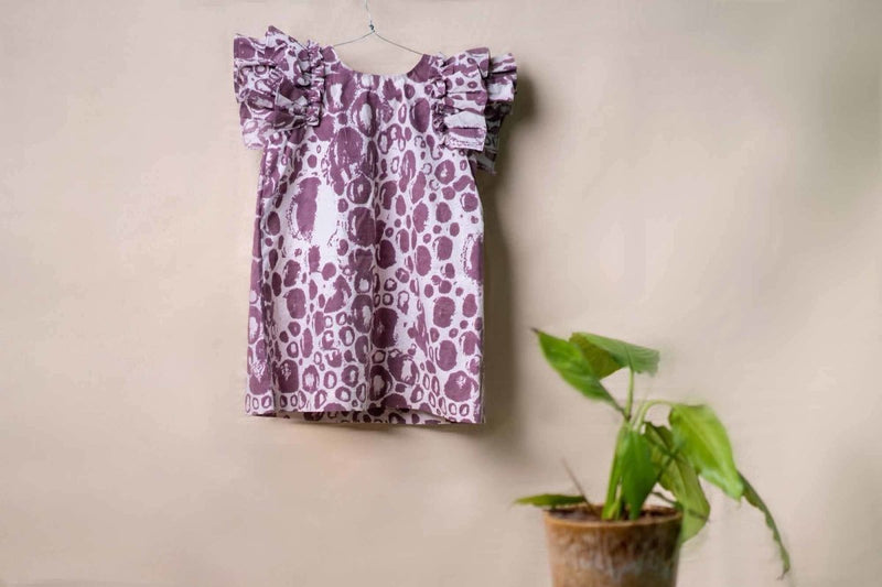 Buy Girls Petunia Dress - Berry Purple | Shop Verified Sustainable Products on Brown Living