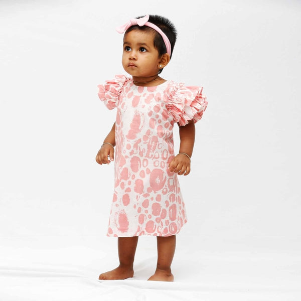 Buy Girls Petunia Dress - Blossom Pink | Shop Verified Sustainable Kids Frocks & Dresses on Brown Living™