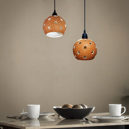 GLO - L STAR Handmade Terracotta Ceiling Light | Verified Sustainable by Brown Living™