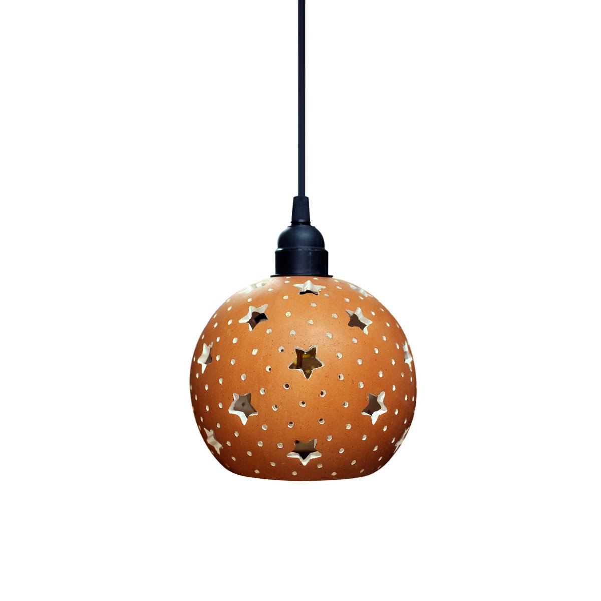 GLO - L STAR Handmade Terracotta Ceiling Light | Verified Sustainable by Brown Living™