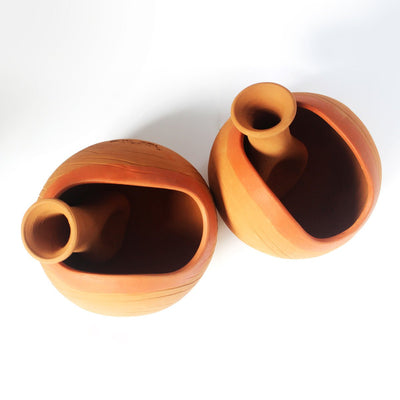 GLO (L) Terracotta Planter with Deep Root Watering System - Set of 2 – Pots & Planters on Brown Living™. SKU: PLT - GLO/DR/L2. Img 4.