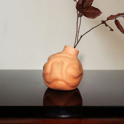 GLO Small Organic Profiled Tiled Flower Vase – Decor & Artefacts on Brown Living™. SKU: VS - GLO/OSP/TLT. Img 1.