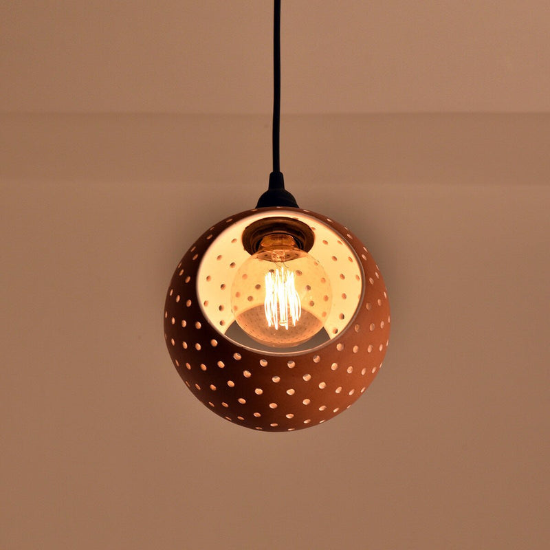 Buy GLO XL 2 Slice Handmade Terracotta Ceiling Light | Shop Verified Sustainable Products on Brown Living