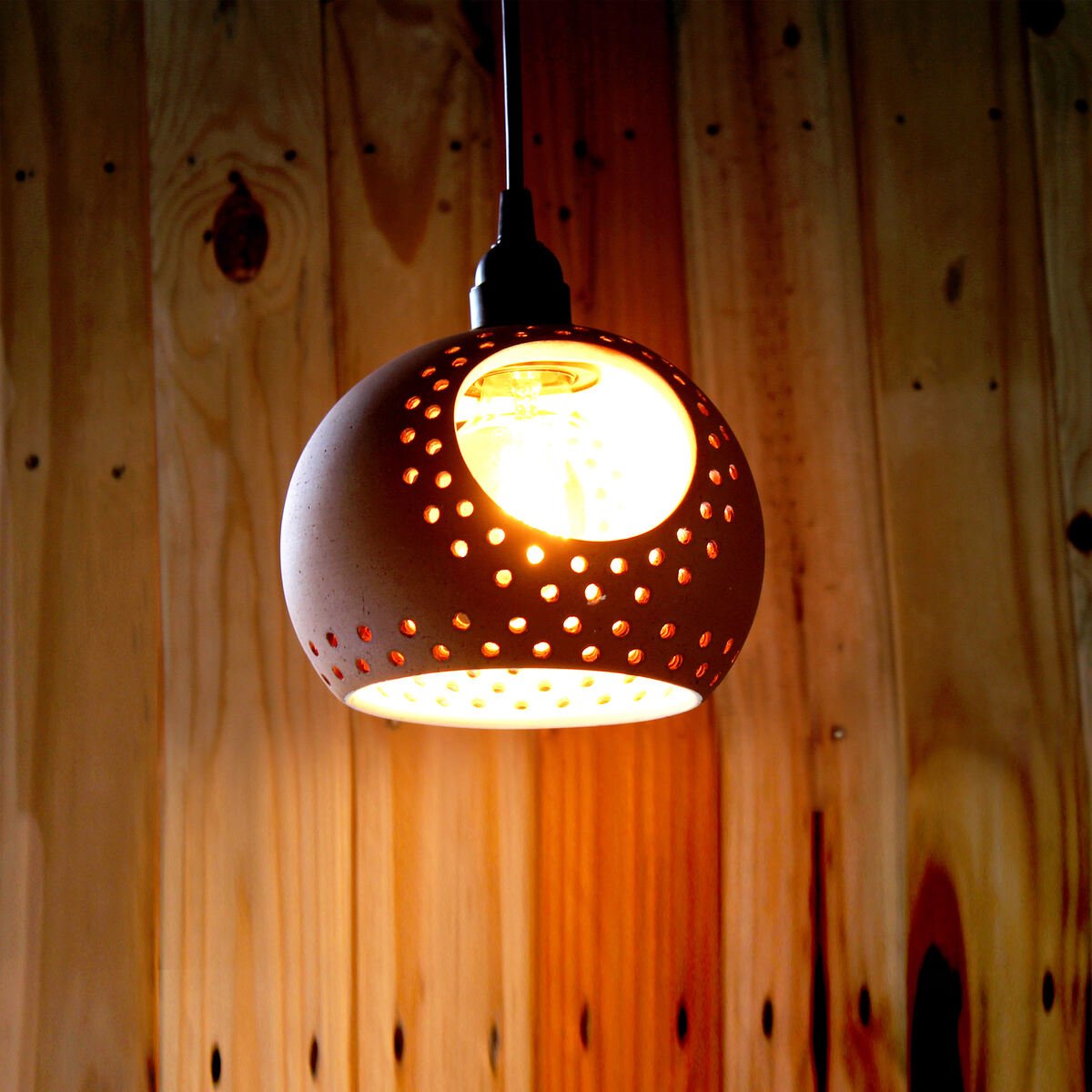 GLO XL 3 Slice Handmade Terracotta Ceiling Light | Verified Sustainable by Brown Living™