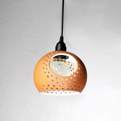 GLO XL 3 Slice Handmade Terracotta Ceiling Light | Verified Sustainable by Brown Living™