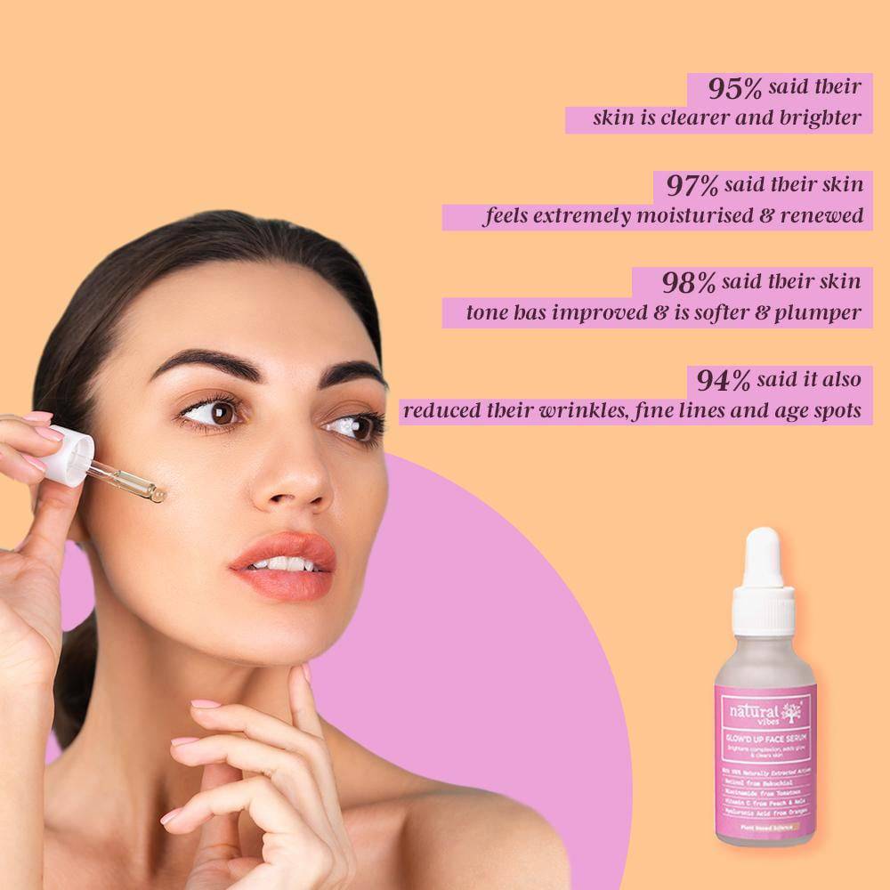 Glow 'd Up Face Serum with Plant Based Niacinamide – Face Serum by Natural Vibes available on Brown Living™. . SKU: 063 - 15776 - NV_glow'dup_serum_30ml. Img 2.