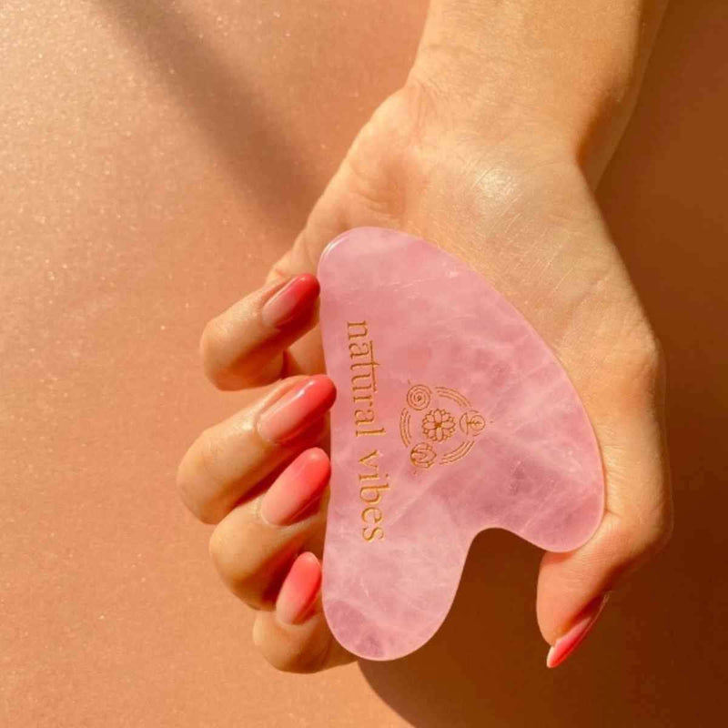 Buy Glow Getter Gift Set with Rose Quartz Gua Sha | Shop Verified Sustainable Massager on Brown Living™