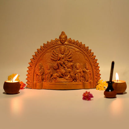 Goddess Durga Family Little Idol (Combo Pack Puja Kit) | Verified Sustainable by Brown Living™