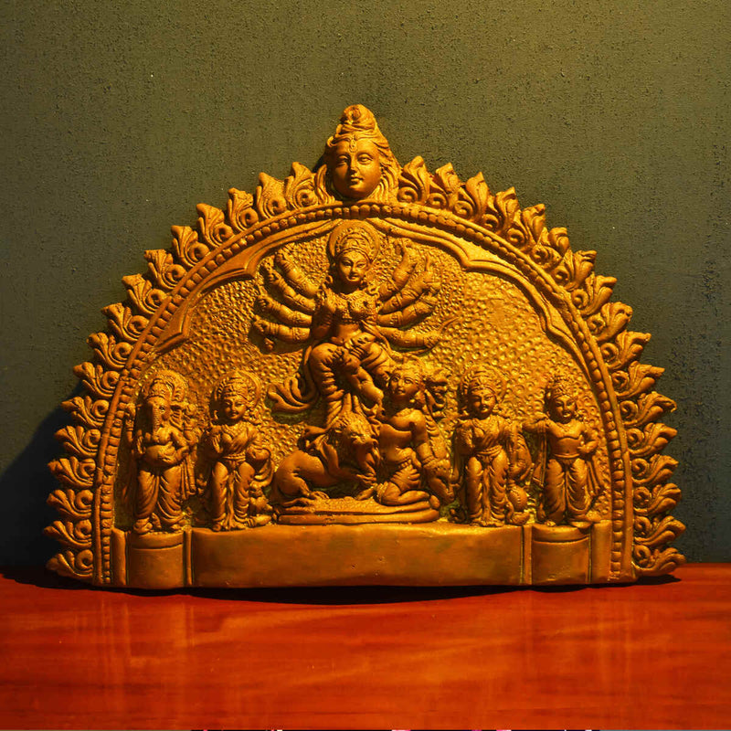 Buy Goddess Durga Family Little Idol (Combo Pack Puja Kit) | Shop Verified Sustainable Products on Brown Living