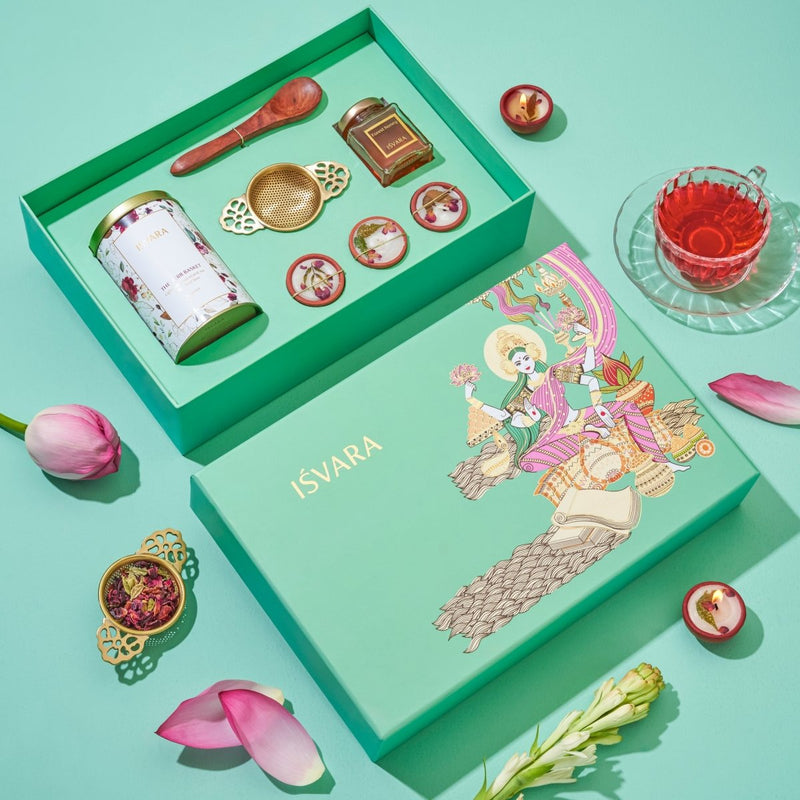 Buy Goddess Lakshmi Diwali Tea Gift Set | Shop Verified Sustainable Gift Hampers on Brown Living™