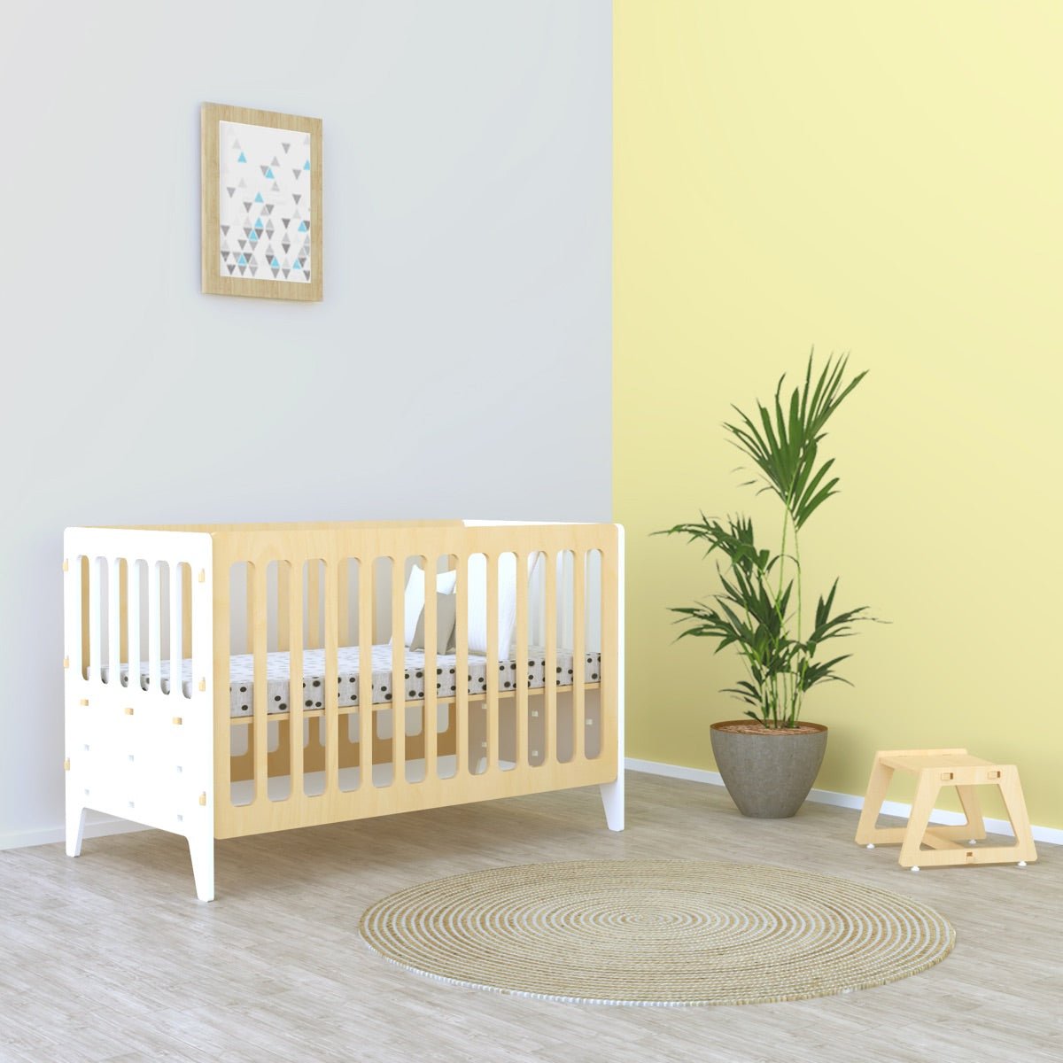 Gold Cherry | Wooden Crib - Large | Verified Sustainable by Brown Living™