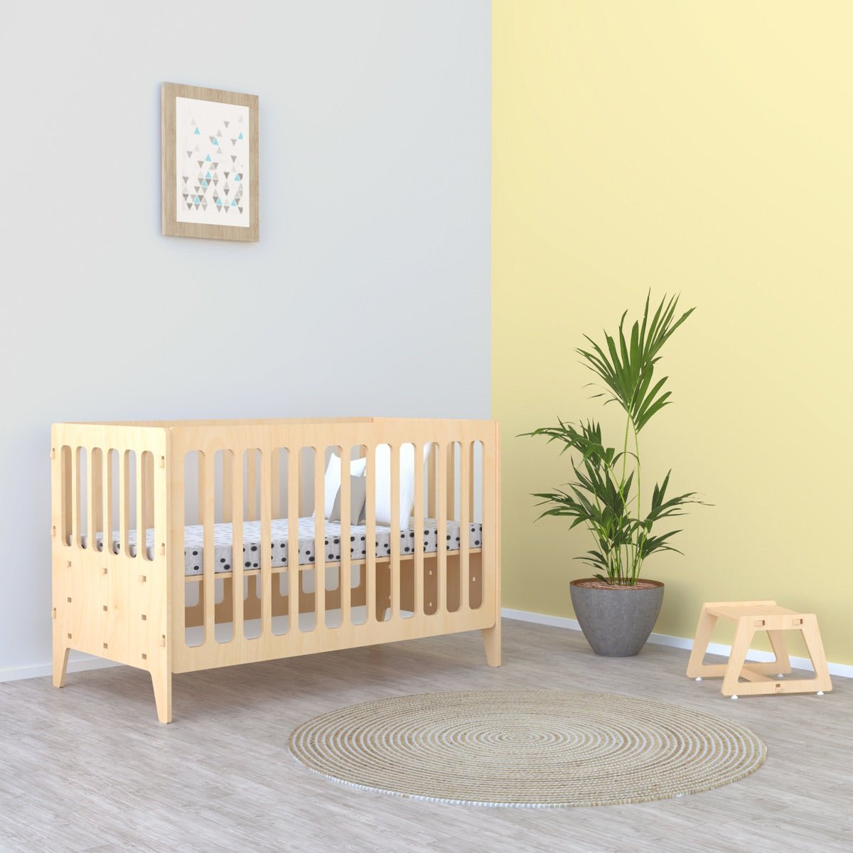 Gold Cherry | Wooden Crib - Large | Verified Sustainable by Brown Living™