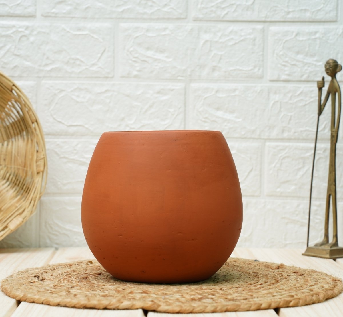 Terracotta Pots, Clay Pots For Plants - (Half Lantern - Pack1) | Verified Sustainable by Brown Living™