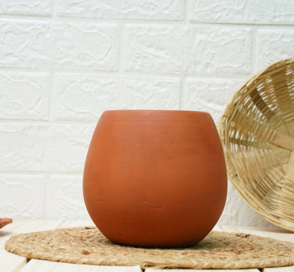 Terracotta Pots, Clay Pots For Plants - (Half Lantern - Pack1) | Verified Sustainable by Brown Living™