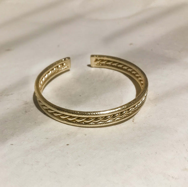 Gold Plated Brass Bangles | Verified Sustainable Womens Bracelets on Brown Living™